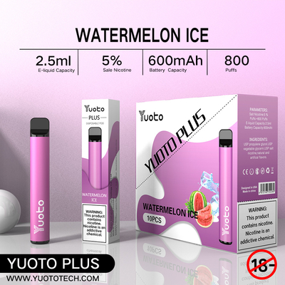 Yuoto 800 sopla Vape con el área 2,5 ml Juice Capacity de Origal de 11 sabores