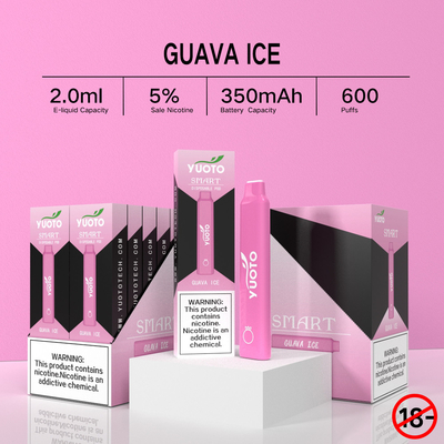 Vaper a fumar la guayaba disponible elegante del sistema de la vaina de Yuoto hiela 600 soplos 12 colores