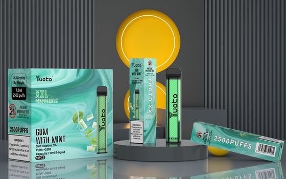 7 ml de Yuoto Vapor desechable XXL 2500 Puffs Dispositivo de sabores