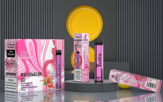 La circulación de aire ajustable XXL 2500 sopla el dispositivo 7ML de Vape construido en la vaina 1200mah