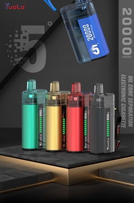 0% 2% 5% Resistencia a la nicotina YUOTO Vapor desechable con flujo de aire ajustable y bobina DualMesh